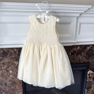 Ralph Lauren Flower Girl Cream Dress